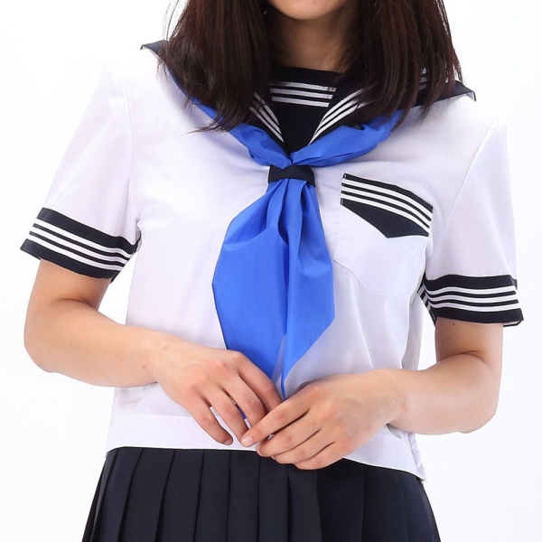 JK School Uniform SUMMER short sleeve B: Sailor type traditional Japanese High School Girls' semi-order Jacket