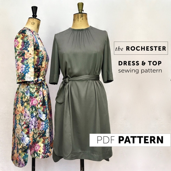The Rochester Top and Dress PDF sewing pattern, women's tunic pattern, Easy sewing pattern, Instant Digital Download print at home pattern