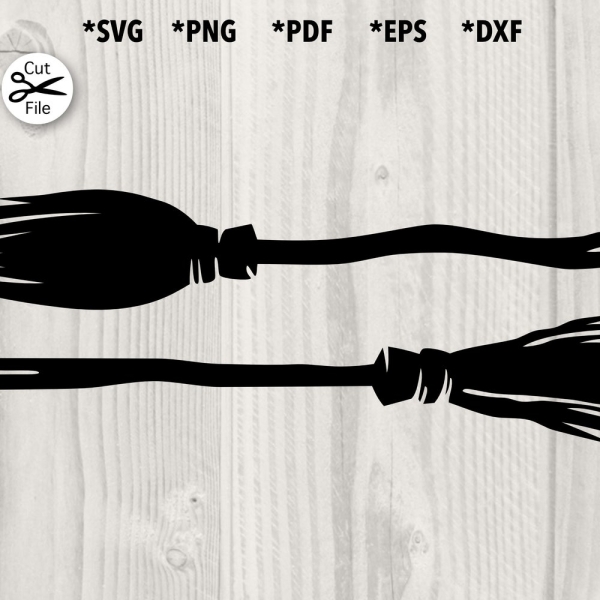Witch Brooms Silhouette svg, png, pdf, dxf, eps