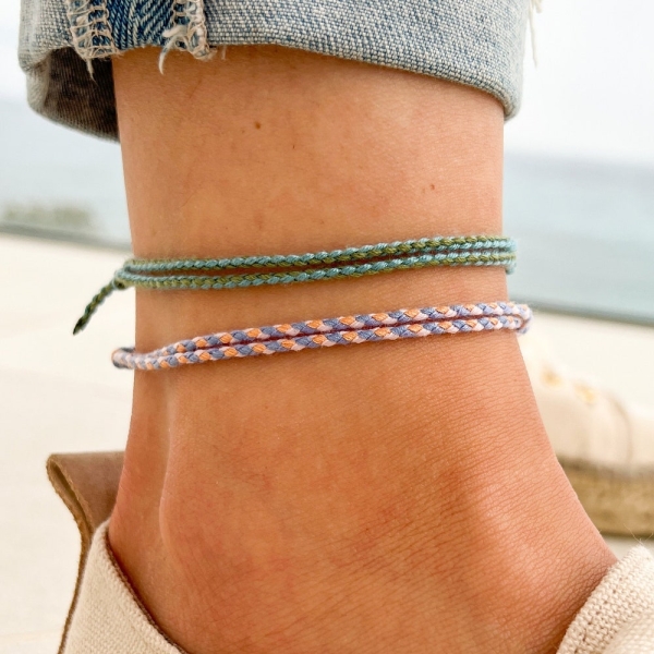 Surfer  Beach Anklet for Men and Women - Mens Boho Ethno Ankle Bracelet - Womens Ankle Chain - Handmade Festival Jewelry - Waterproof