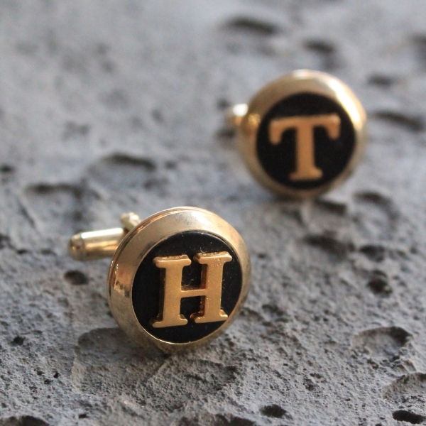 Customizable Cufflinks, Handmade Letter Cuff Links, Unique Design Men's Jewelry, Gifts For Him, Wedding Accessory Groomsman, Christmas gifts