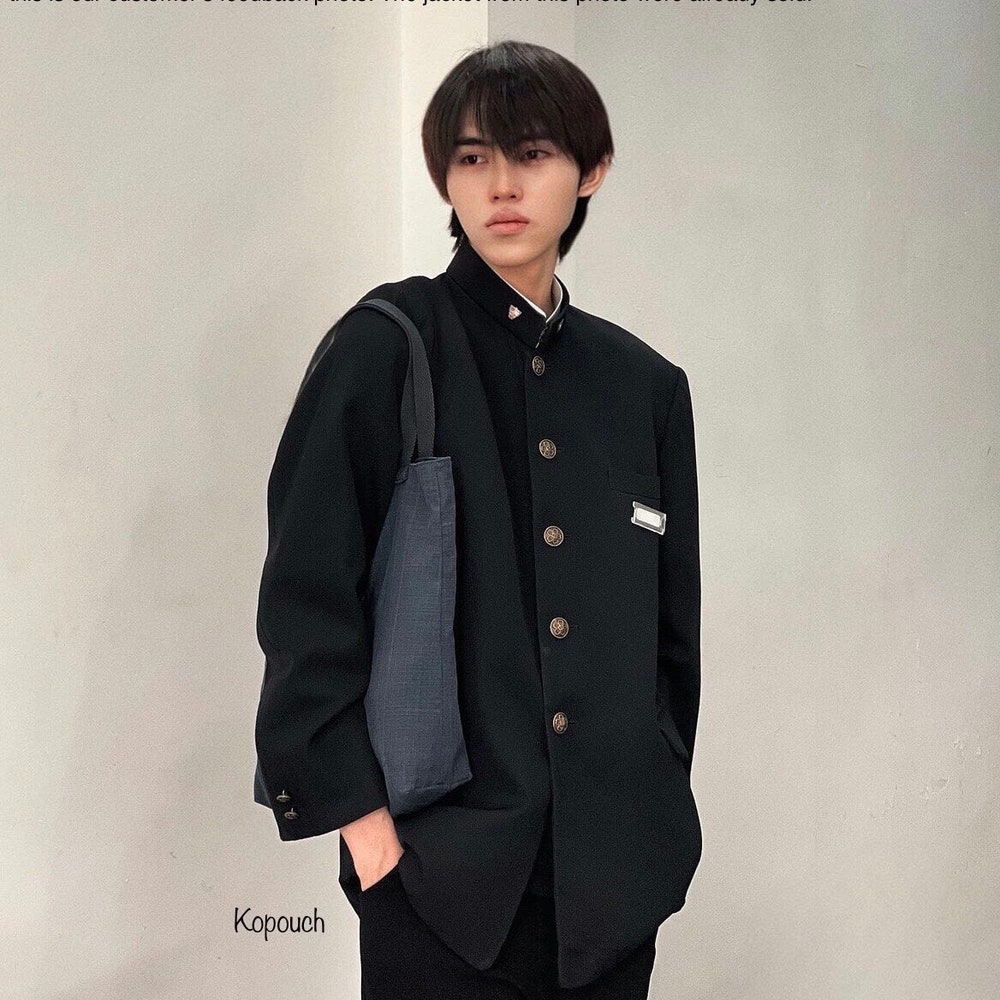 Size 175A Real vintage Gakuran that Japanese students wear in school / school’s uniform boys outerwear 学ラン