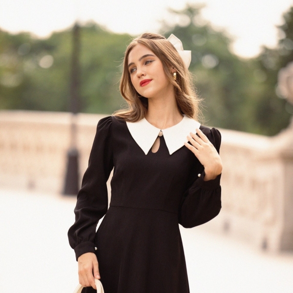 Cotton Dress - Vintage Dress - Midi Dress - Over Size Dress - Gift For Her - Graduation Dress - Office Dress LAA206