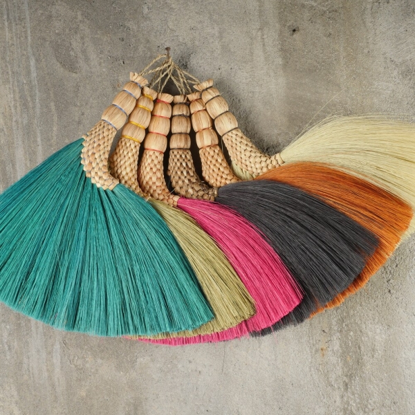 The  Large Turkey Wing Broom - Eco-Friendly Turkey Wing Broom - Handcrafted Rayung Fiber Broom for Elegant Home Décor