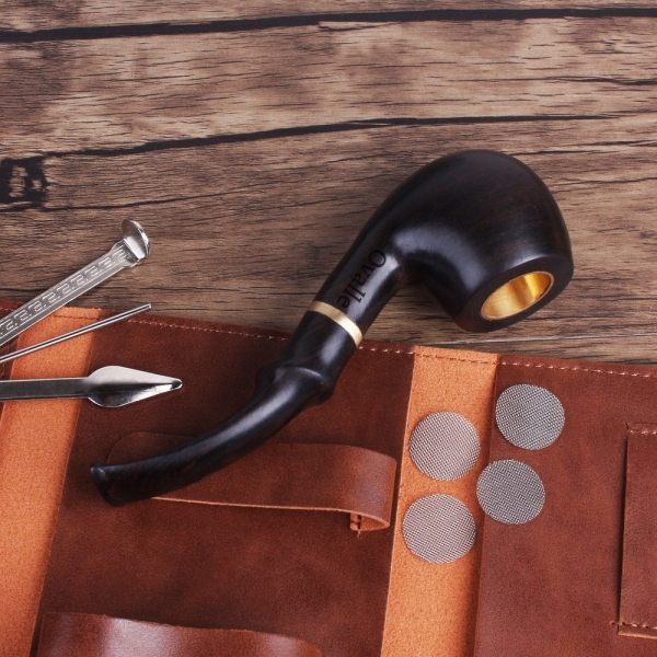 Personalized Engraved Wooden Tobacco Pipe - Handmade Pipe Set with Smoking Accessories - Custom Named Gift for Him -Anniversary Gift for Man