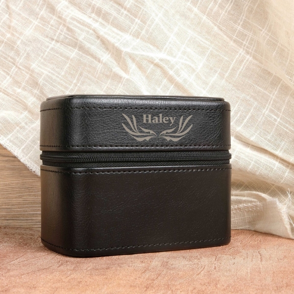 Personalized Groomsmen Watch Box, Personalized Leather Organizer for Him, Customized Gift for Collectors, Travel Accessory Box, Gift for Dad