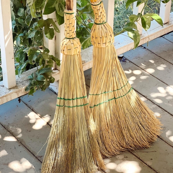 Folk-art handmade brooms. Ojai made.