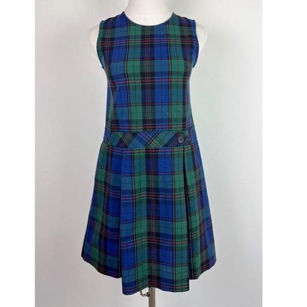 Vintage Plaid School Uniform Dress