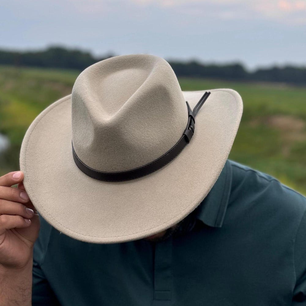 Customize Your cowboy teardrop Cowboy hat pure wool handmade Crushable 100% Wool Felt Personalize Initials Branding Iron Western cowboy hat