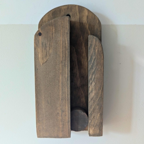Wall Mount Broom Holder - Handcrafted Corn Broom Storage for Farmhouse & Rustic Home | Laundry Room and Kitchen Organization | Made in USA