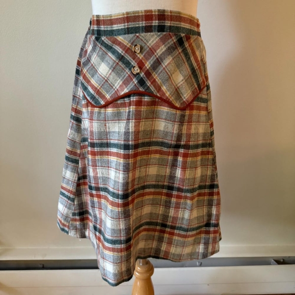 Vintage Kid Girl Plaid Skirt/Back to School Fall Skirt/Grunge Back to School /School Girl Skirt/Size 5/6  Made in USA by Sears