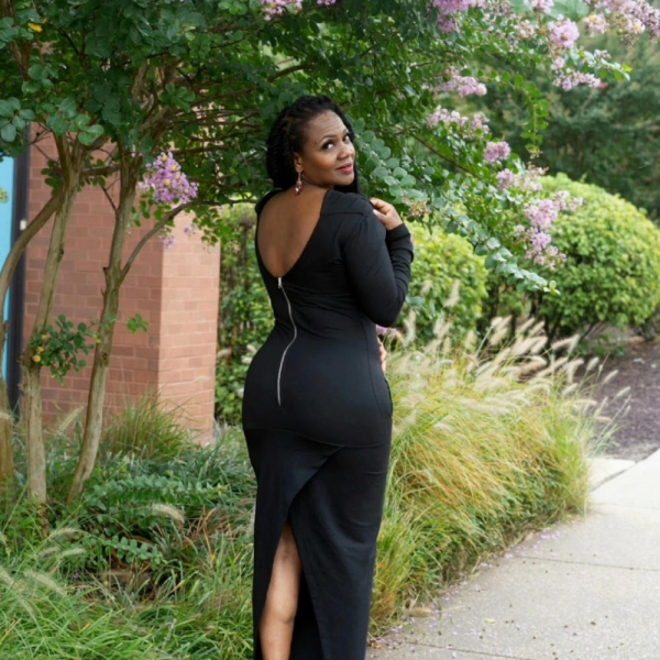 Extravagant back dress