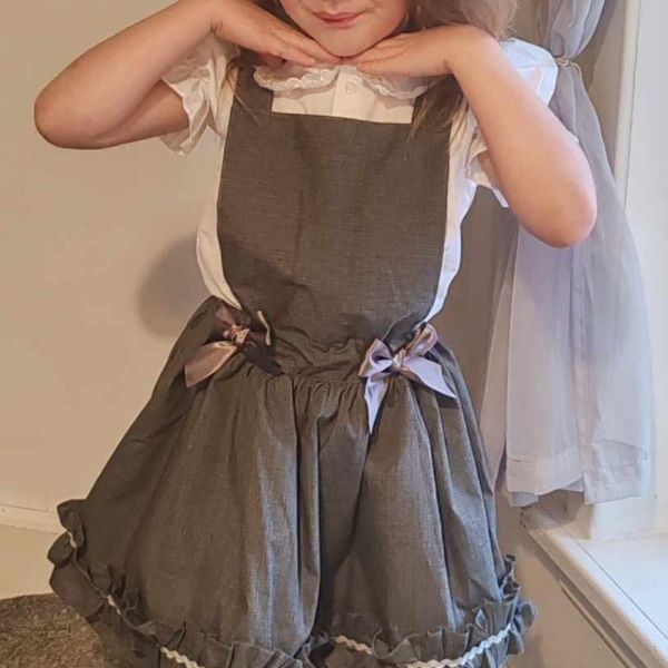 handmade school pinafore - school skirt - school uniform