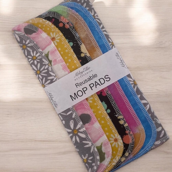 Reusable Mop Cover / Washable Mop Pads/ Zero Waste / Eco Friendly / Cost Savings / Floor Cleaning Cloth Wipes / Sweeper Covers Wet or Dry