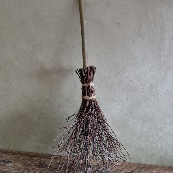 Natural birch broom witches broom Rustic decor Wiccan besom Magic altar cleansing Pagan ritual Sabbat broom birch twig broom Halloween Broom