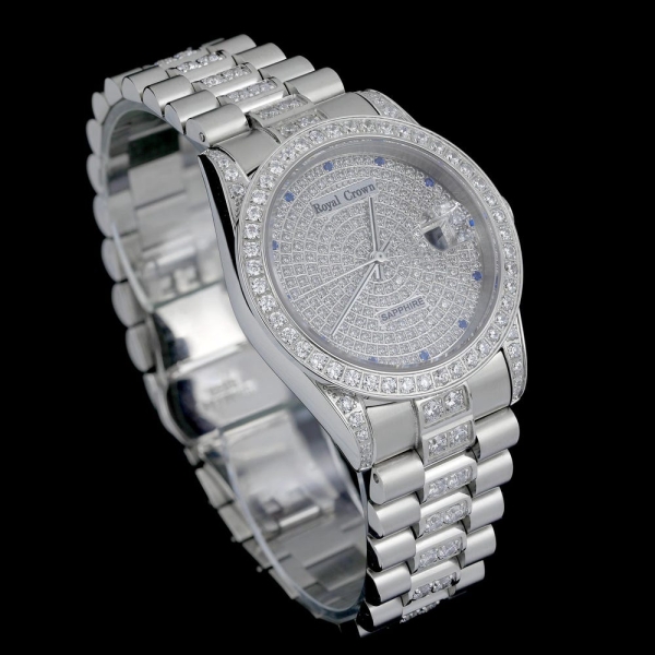 Zircon or Moissanite Luxury Men's Watch | Iced Out Design | Perfect Gift for Birthday or Anniversary