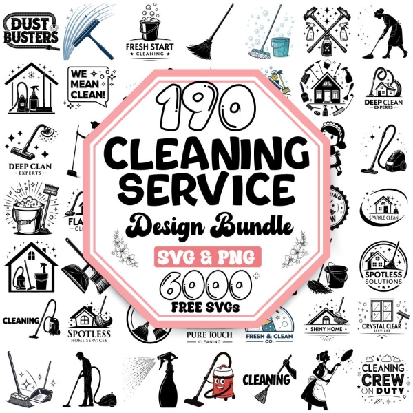 Cleaning Service Svg Bundle |Cleaner Svg |HouseKeeping Svg |Cleaning Tools Svg |Maid Service Svg |Mop Broom Svg |Household Cleaning Svg