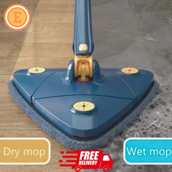 Rotatable Telescopic Triangle Mop 360 Spin Cleaning Mop Squeeze Wet And Dry Use Water Absorption For Home Floor Ceiling
