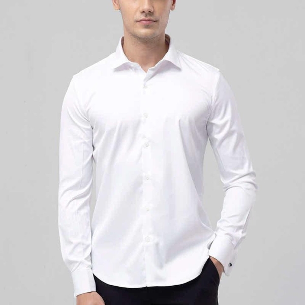 Men's Long Sleeve Shirt – Wrinkle-Resistant Business Dress Shirt. High-End Professional Casual Suit White Shirt