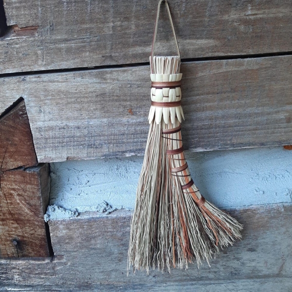 Mixed Brown Turkey Wing Whisk Broom