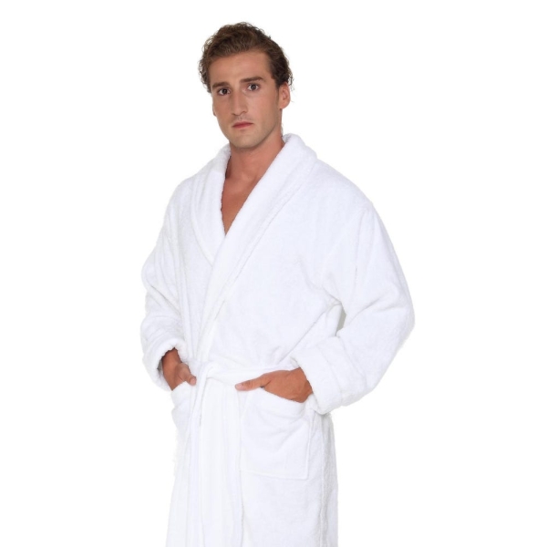 Men's 100% Turkish Cotton Terry Luxury Bathrobe Thick and Heavy