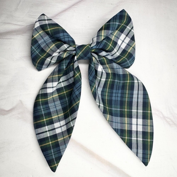 Plaid Sailor Bow/Back to School/School Uniform Plaid /First day of School/High Quality French Barrette/Uniform Plaid Hair Bows /Plaid 400
