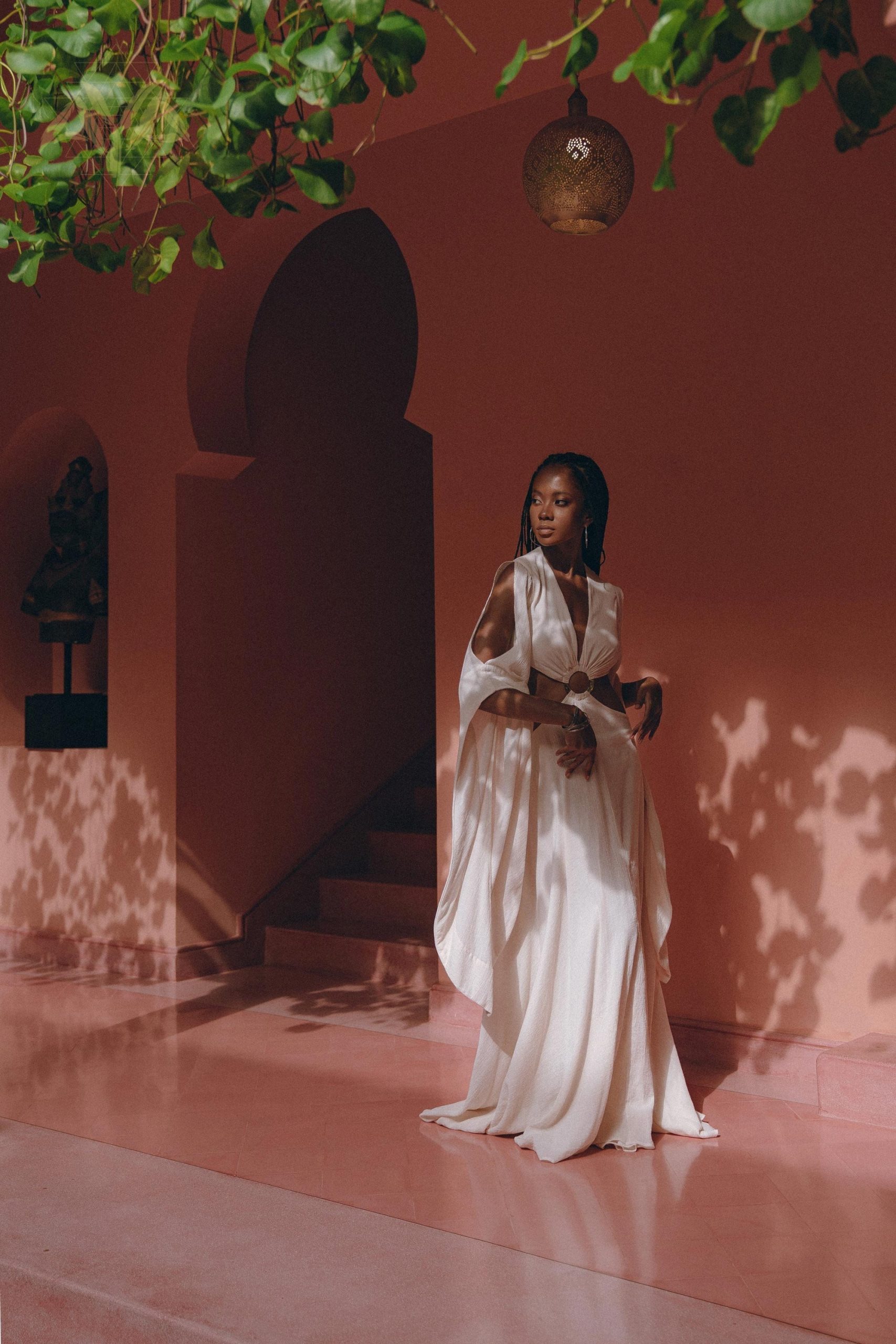 Off White Open Angel Sleeve Dress Boho Bridal Off White Open Angel Sleeve Dress Boho Bridal