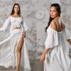 Off Shoulder White Boho Top Elegant Chic Women